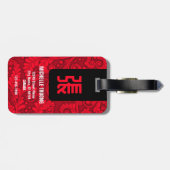 ラッ中国のスト名荷物タグ（赤） ラゲッジタグ (裏面横)