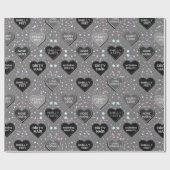 ラッ実在グ・グレイ・ラッピング紙 ラッピングペーパー (フラット)