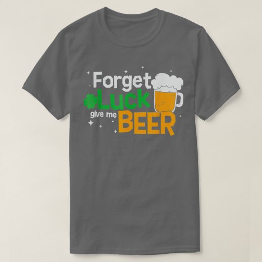 ラッ忘れクビールSaint patricks dayビアグラスおもしろい Tシャツ (デザイン正面)