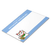 ラッ日本のクな猫パーソナライズされた ノートパッド (アングル)