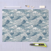 ラッ日本のピングデザイン用波型紙 薄葉紙 (クラフト)