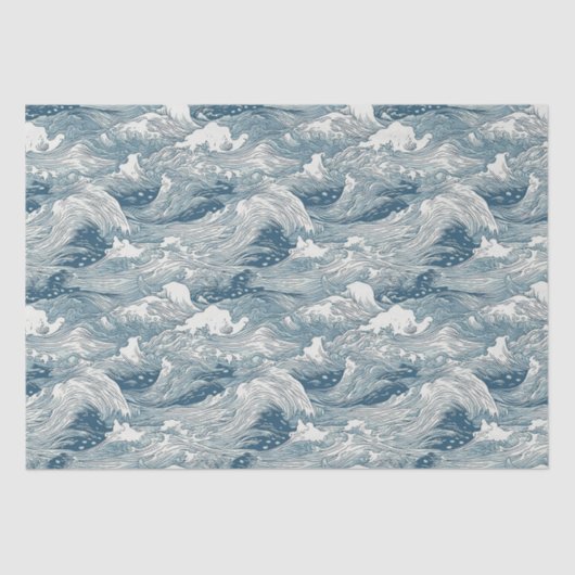 ラッ日本のピングデザイン用波型紙 薄葉紙 (正面)