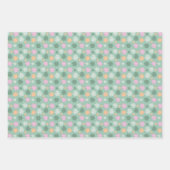 ラッ淡い色のクお洒落・グリーン・セント・パトリックの3セット ラッピングペーパーシート (正面3)
