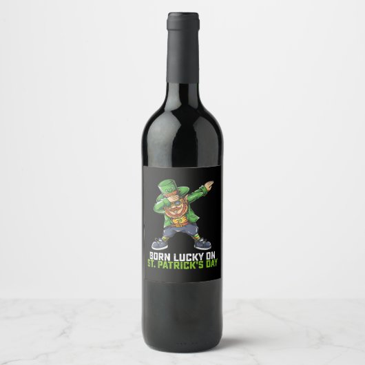 ラッ生まれクオンセントパトリックのデイダビング誕生日 ワインラベル (正面)
