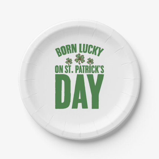 ラッ生まれクオンセントパトリックの日アイルランド誕生日 ペーパープレート (正面)