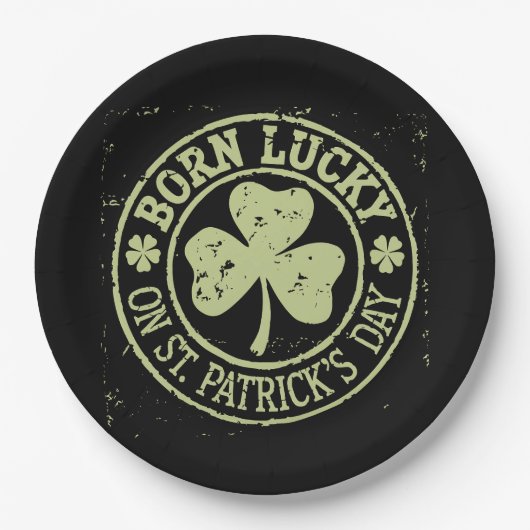 ラッ生まれクオンセントパトリックの日アイルランド誕生日 ペーパープレート (正面)