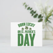 ラッ生まれクオンセントパトリックの日アイルランド誕生日 ポストカード (スタンド正面)