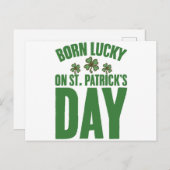 ラッ生まれクオンセントパトリックの日アイルランド誕生日 ポストカード (正面/裏面)