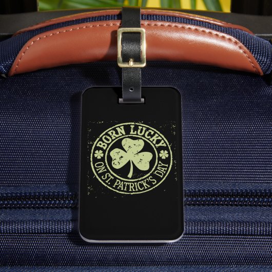ラッ生まれクオンセントパトリックの日アイルランド誕生日 ラゲッジタグ (正面インサイチュ2)