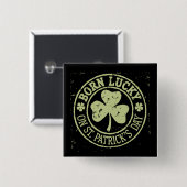 ラッ生まれクオンセントパトリックの日アイルランド誕生日 缶バッジ (正面&裏面)