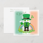 ラッ祝クな猫と聖パトリックの日 招待状 (正面/裏面)