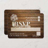 ラッ素朴ダーラブベビーズブレスRSVP結婚's 出欠カード (正面/裏面)