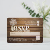 ラッ素朴ダーラブベビーズブレスRSVP結婚's 出欠カード (スタンド正面)