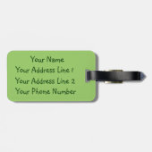 ラッ読ジバフのパーソナライズされた荷札 ラゲッジタグ (裏面横)