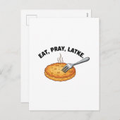 ラッ食べク祈ユダヤ人ハヌカー愛好家 シーズンポストカード (正面/裏面)