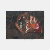 ラツアーのアイリーンが抱く聖セバスチャン フリースブランケット (正面(横))