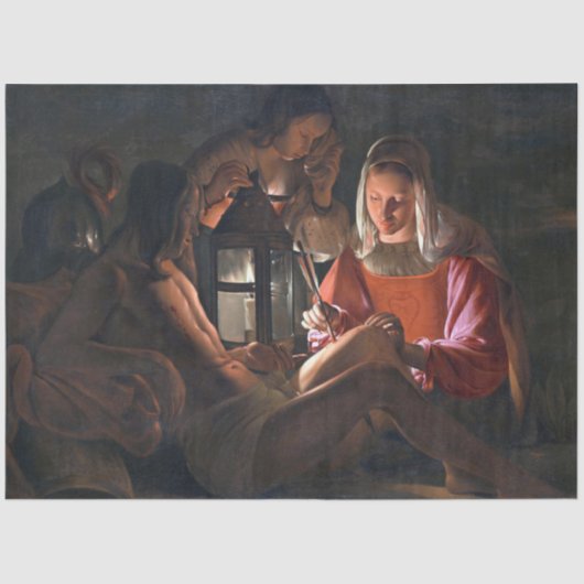 ラツアーのアイリーンが抱く聖セバスチャン 薄葉紙 (正面)