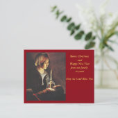 ラツアーのキリストの子と聖アン シーズンポストカード (スタンド正面)