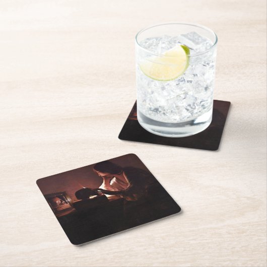 ラツアーのマリア後悔 スクエアペーパーコースター (インサイチュ)