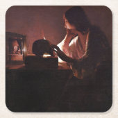 ラツアーのマリア後悔 スクエアペーパーコースター (正面)