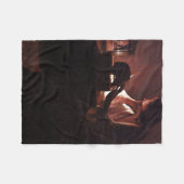 ラツアーのマリア後悔 フリースブランケット (正面(横))