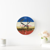 ラツアーエッフェルポスター ラウンド壁時計 (ホーム)