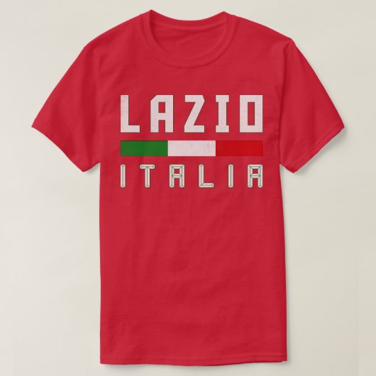 ラツィオイタリアンレトロタイポグラフィデザイン Tシャツ (デザイン正面)