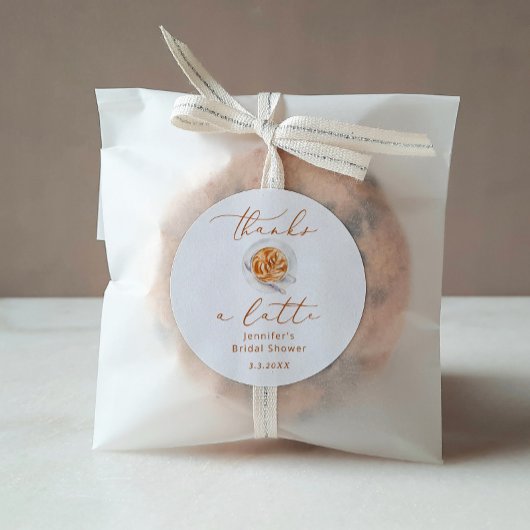 ラテいっぱい感謝のブライダルシャワー ラウンドシール