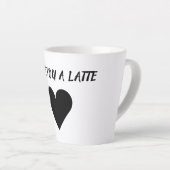 ラテおもしろいコーヒーラバーロマンチックカップ カフェラテマグ (右アングル)