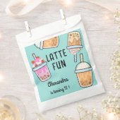 ラテおもしろいコーヒーbobba紅茶の誕生日 フェイバーバッグ (クリップ留めされた状態)