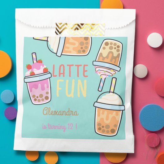 ラテおもしろいコーヒーbobba紅茶の誕生日 フェイバーバッグ