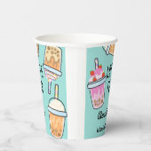 ラテおもしろいコーヒーbobba紅茶の誕生日 紙コップ (右)