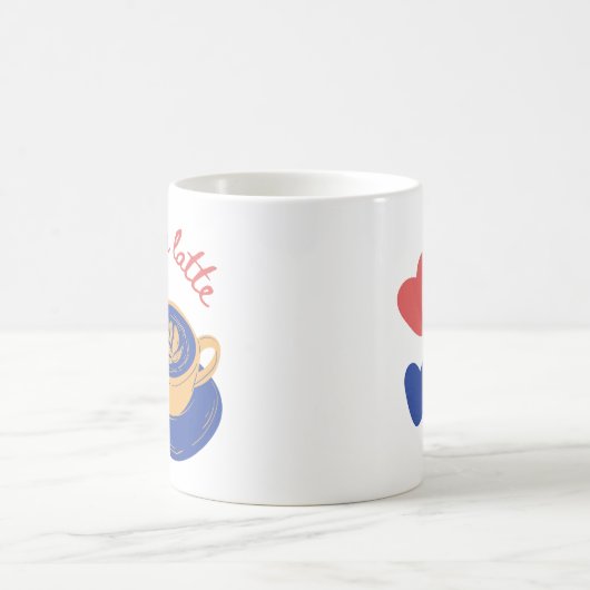 「ラテが好き」おもしろい引用文 コーヒーマグカップ (中央)