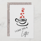 ラテで愛を伝えるバレンタインカード シーズンカード (正面/裏面)