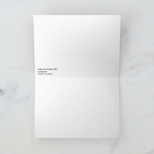 ラテとクッキー カード (内部)