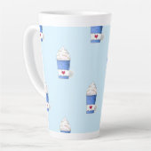 ラテとホイップクリーム（青） カフェラテマグ (左アングル)