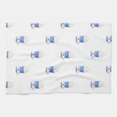 ラテとホイップクリーム（青） キッチンタオル (横)