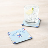 ラテとホイップクリーム（青） コースター (右側)