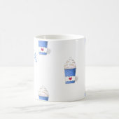 ラテとホイップクリーム（青） コーヒーマグカップ (中央)