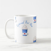 ラテとホイップクリーム（青） コーヒーマグカップ (左)