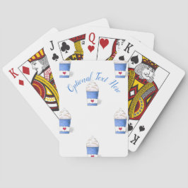 ラテとホイップクリーム(青) トランプ