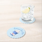 ラテとホイップクリーム（青） ペーパーコースター (インサイチュ)