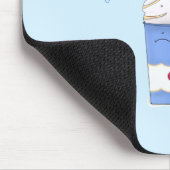 ラテとホイップクリーム（青） マウスパッド (コーナー)