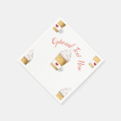 ラテとホイップクリーム（黄色） スタンダードカクテルナプキン (角)