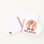 ラテとラブカップ、手とコーヒー引用文 ノートブック (内部)