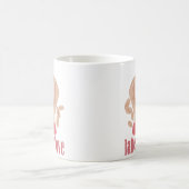 ラテとラブカップ、手とコーヒー引用文 モーフィングマグカップ (中央)