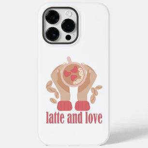 ラテとラブカップ、手とコーヒー引用文 Case-Mate iPhone 14 PRO MAXケース
