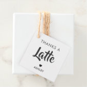 ラテのお礼タグ、コーヒーギフトタグ、クラフト フェイバータグ (インサイチュ)