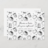 ラテのお礼 不動産紹介事業 ポストカード (正面/裏面)