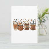 ラテの季節到来 パンプキンスパイスコーヒー オータム 招待状 (スタンド正面)